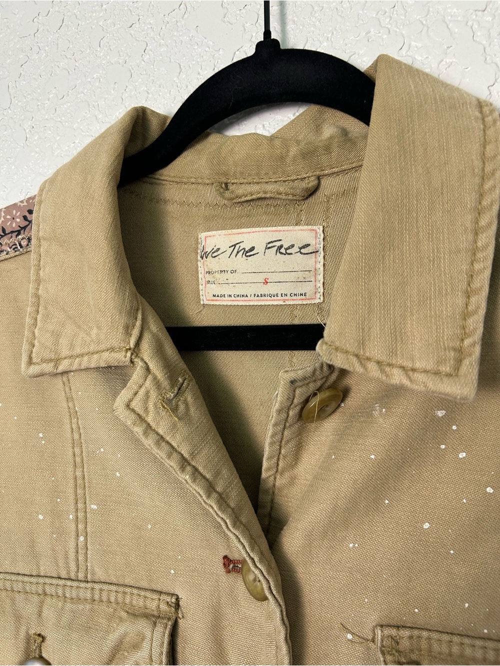 Free People “Swept Up” Shirt Jacket Bandana Patchwork - Picture 3 of 5